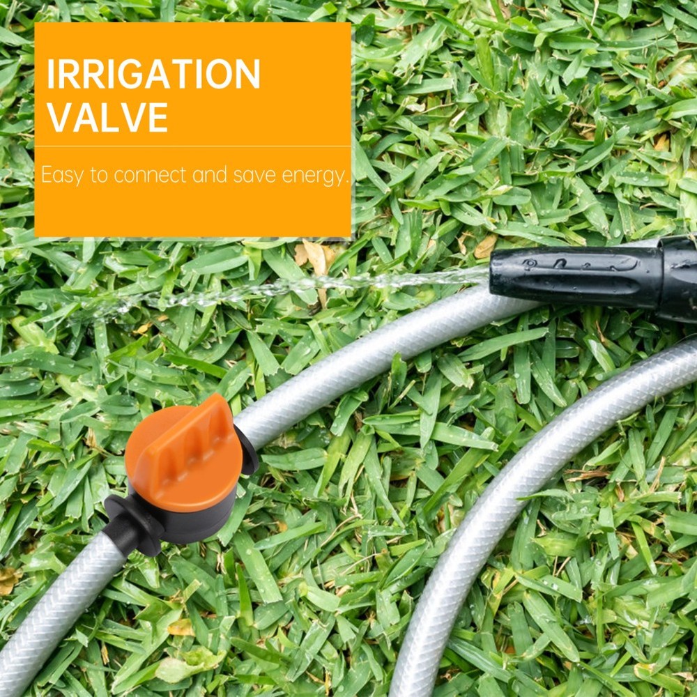 10 Pcs Mini Irrigation Valve Connector with Switch for Garden Drip