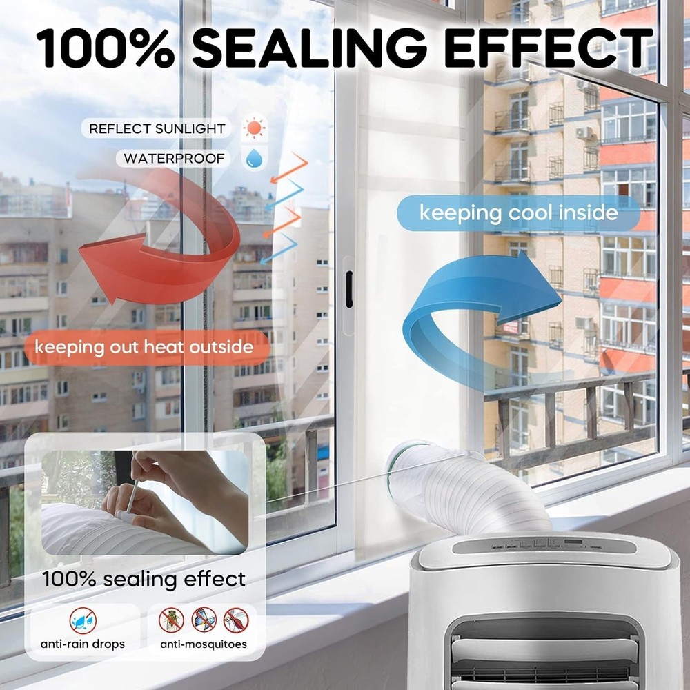 Ultimate 100% Sealing Effect Vent Kit for Portable ACs - Easy Install & Durable