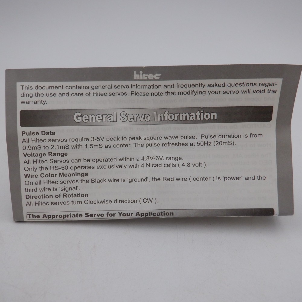 Hitec HS-55 Feather Servo