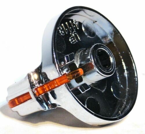 A/C heater knob amber indicator chrome plastic dial Peterbilt 2006+ dash