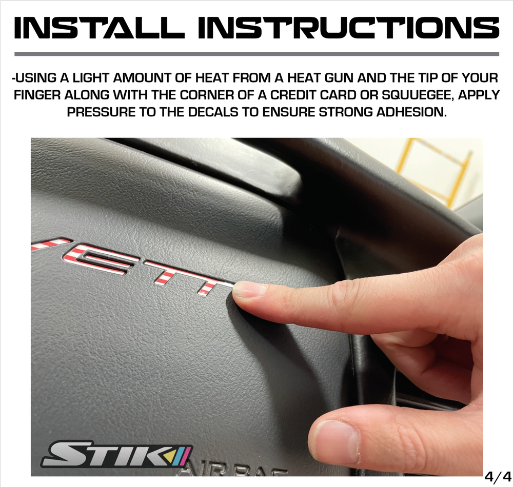 C5 Corvette Dash Lettering Decal Kit (1997-2004) Base & Z06 --COLOR OPTIONS--