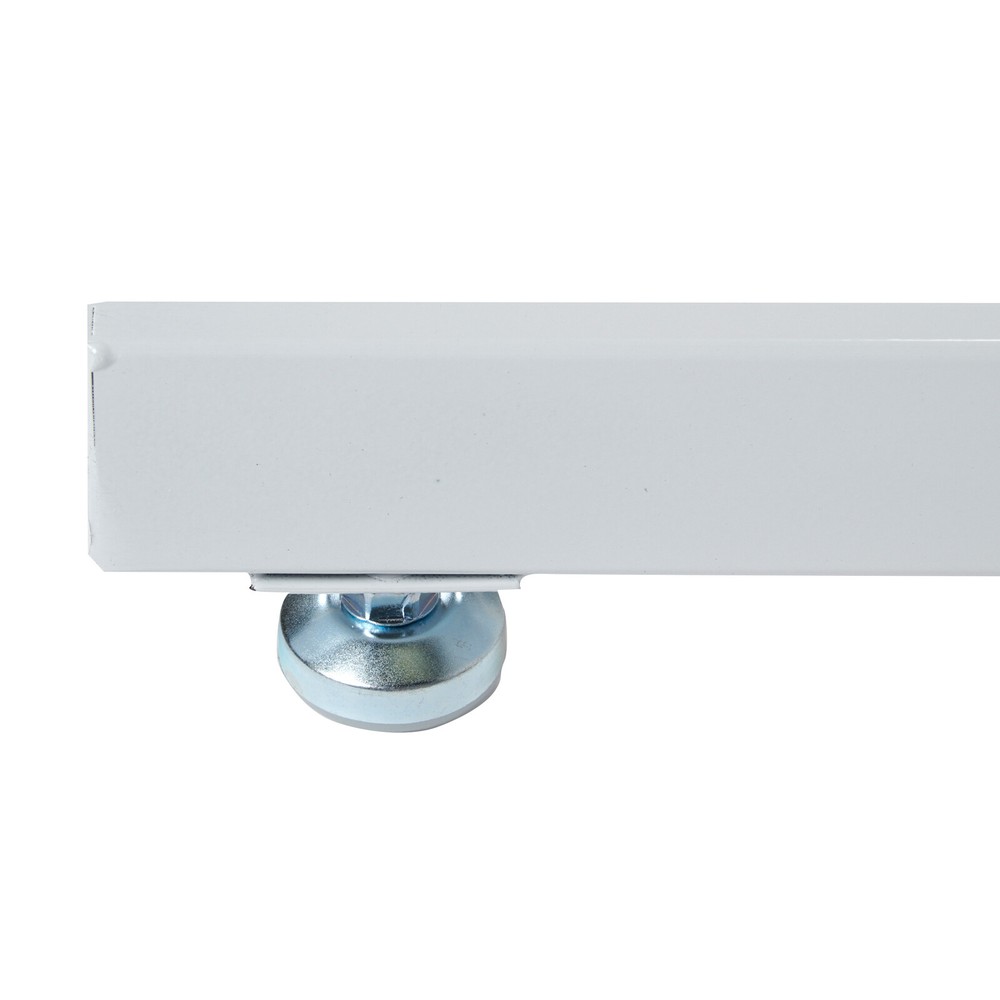 2 ft x 6 ft White Standing Grid Screen - Includes Grid Panel and 2 Grid Legs