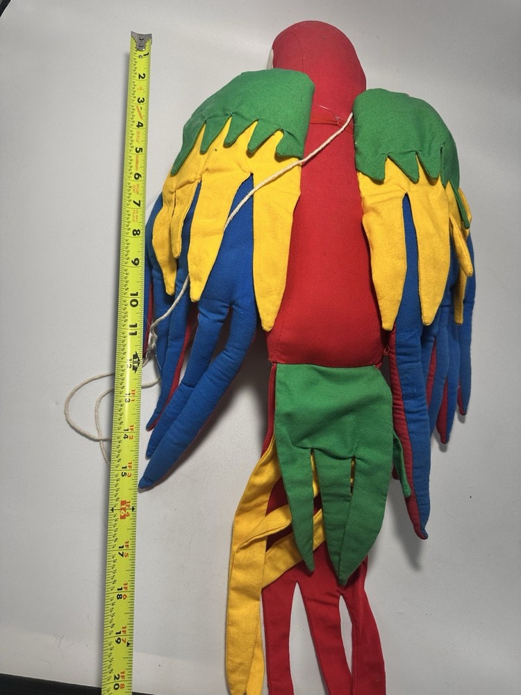 #58D Vintage Parrot Plush Toy