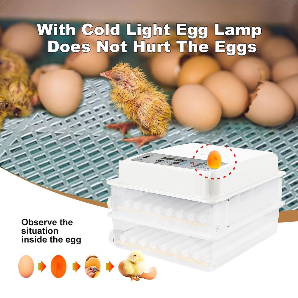 120 Egg Incubator with Automatic Egg Turning Egg Hatching Temp & Humidity Contro
