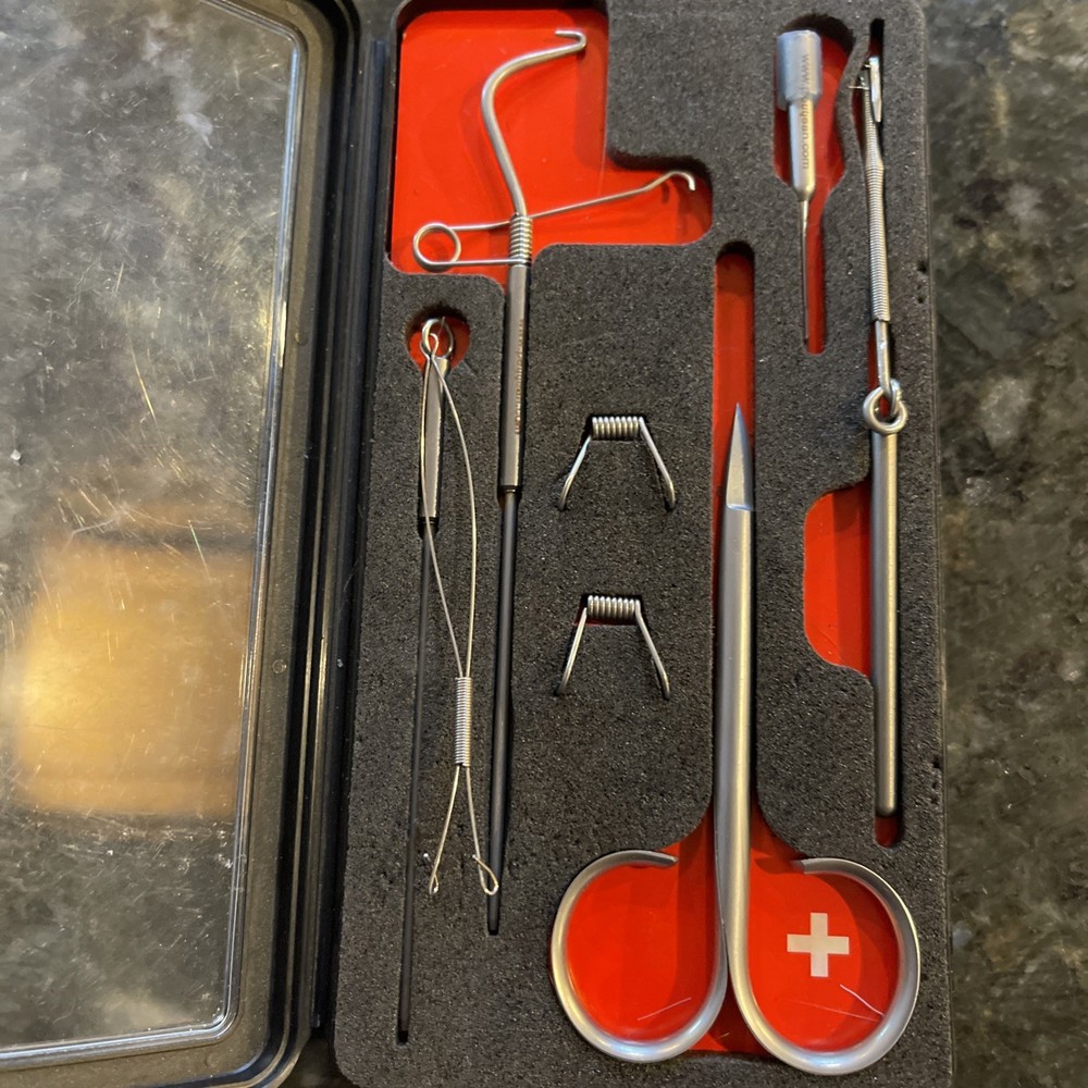 Marc Petitjean Tool Set Fly Tying Premium Tools With Case