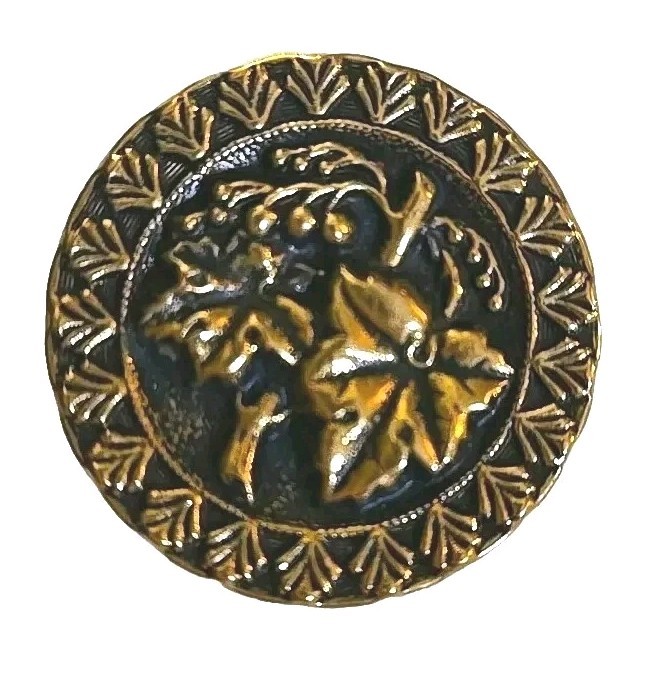Antique Brass Button Grapes on Vine