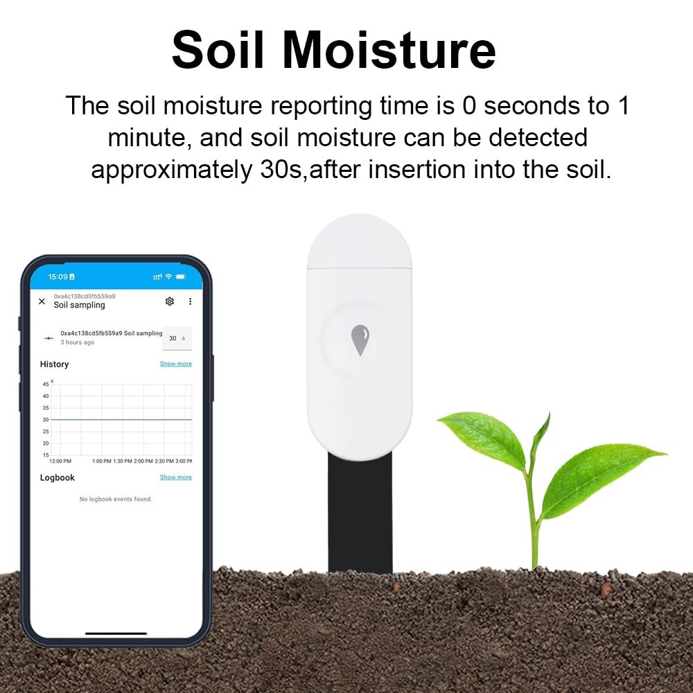 Intelligent Soil Moisture Sensor, 3 Pack, Zigbee Hub Required, Capacitive garden
