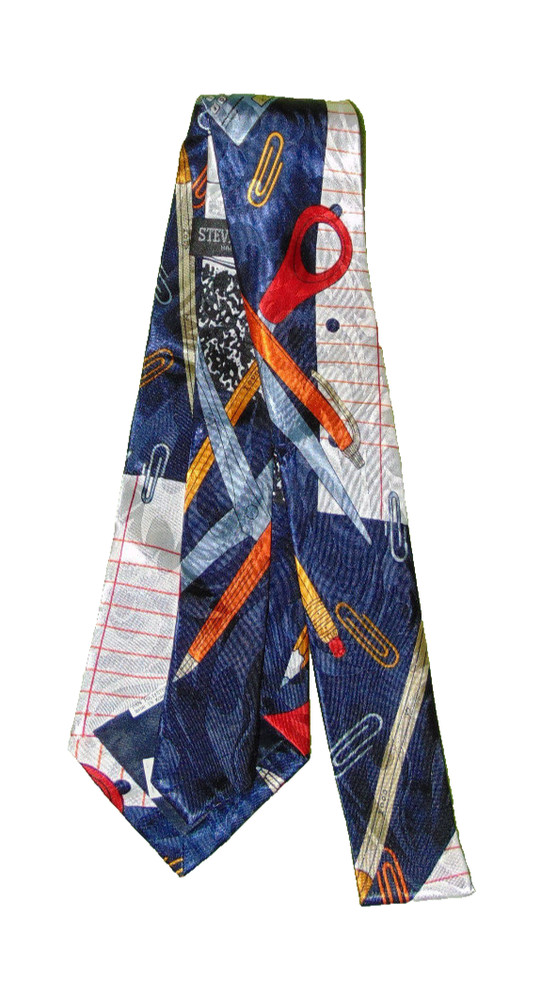 Scool Themed Necktie Polyester New