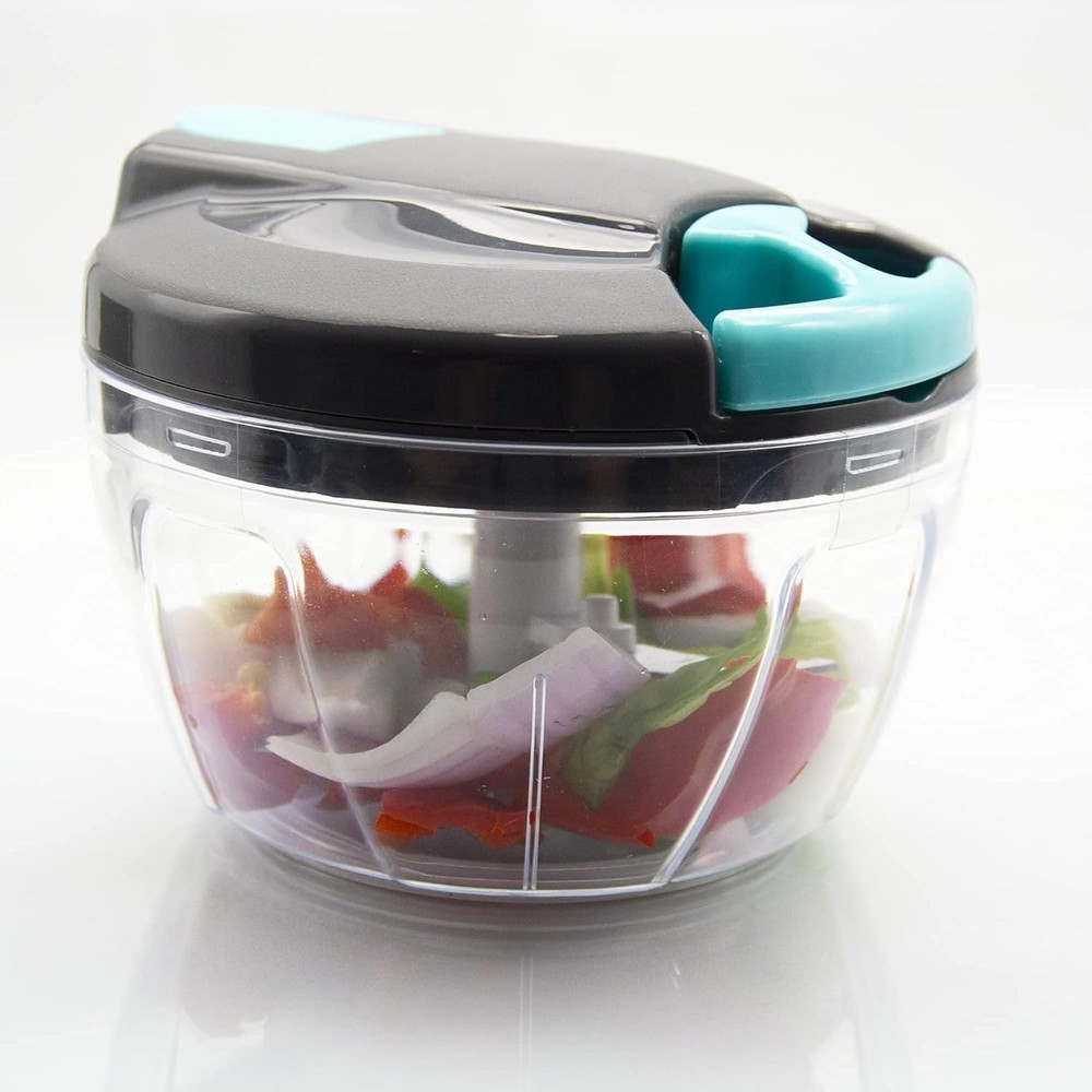 Multi-Function Manual Food Processors & Chopper with Cover and Handle, Garlic...