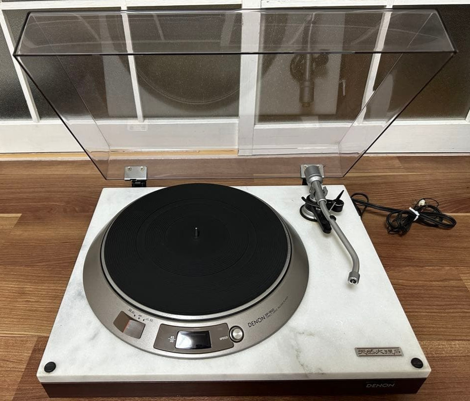 DENON DP-1800 Turntable Marble Base Serviced Working Record Player
