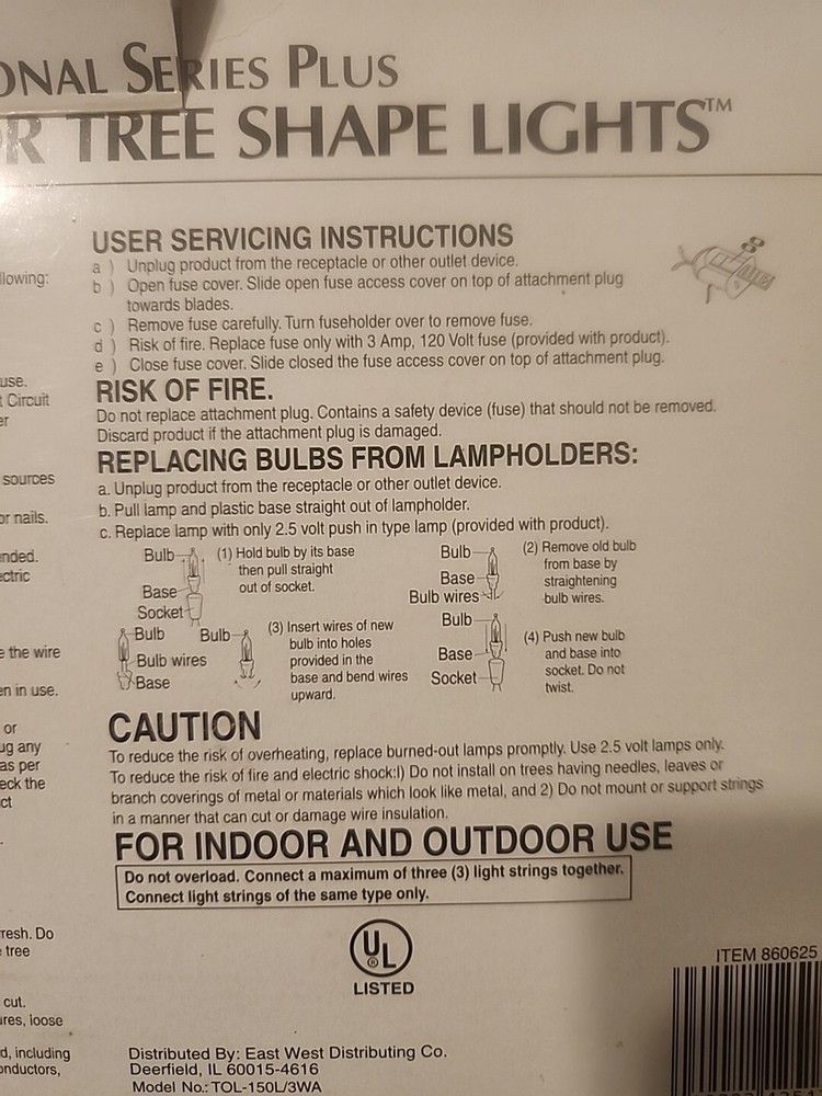 150 CHRISTMAS TREE SHAPE Grid Multi-Color Lights Fits 5-6ft Tree Open Box, Works