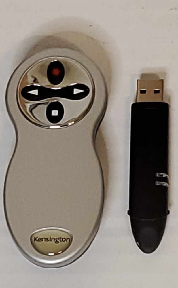 Kensington 33062 Wireless Presentation Remote Red Laser Pointer with USB Dongle