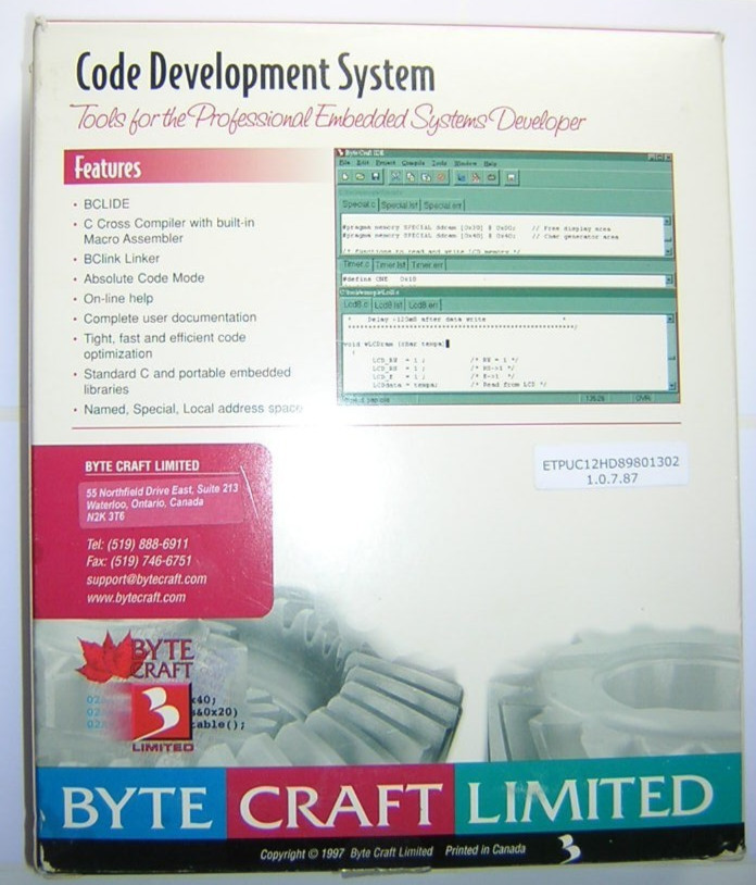 Bytecraft Code Development System for the Motorola eTPU eTPU_C v1.0.7 Kit