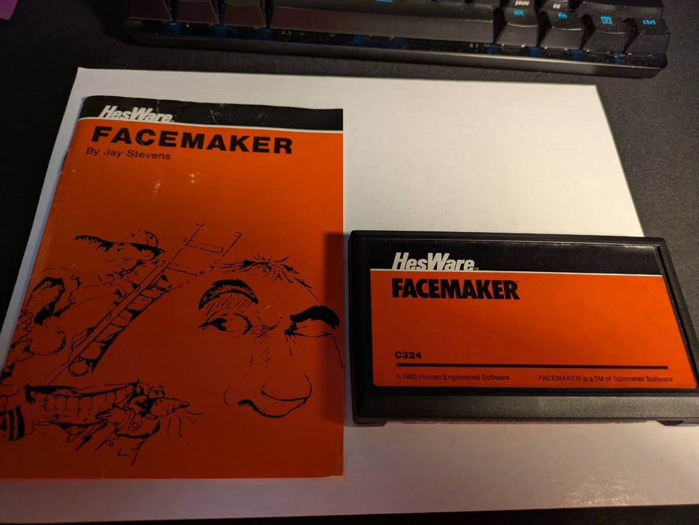 Commodore Vic 20 HesWare Face Maker Computer Game Cartridge *No Box*