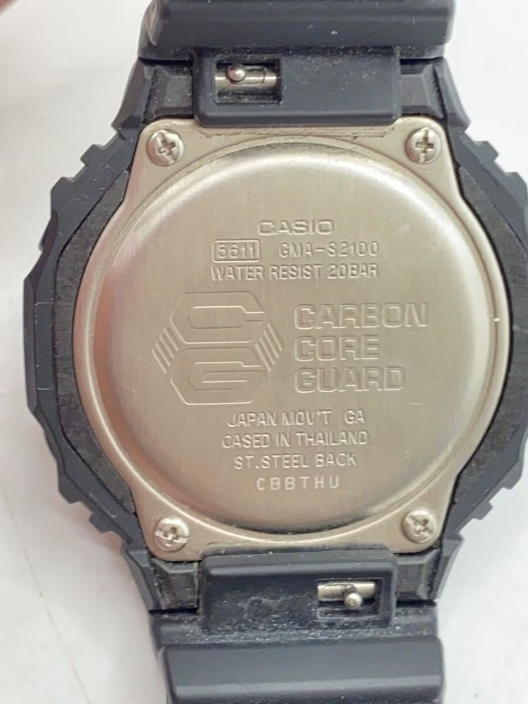 CASIO Quartz Watch G SHOCK Digital Analog Rubber BLK BLK SS