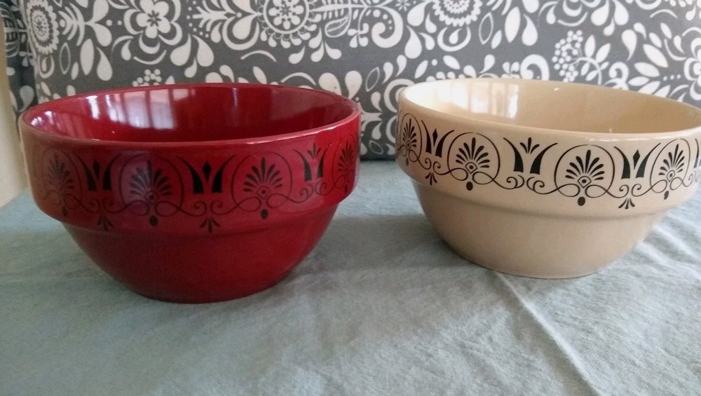 PAIR CROFTON STONEWARE 20.96 ML MIXING BOWLS