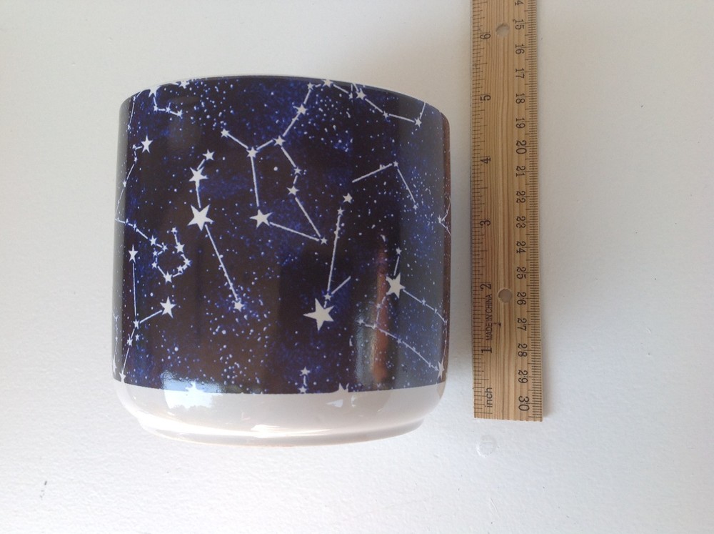 Constellation midnight blue & white ceramic planter, bowl, organization, etc