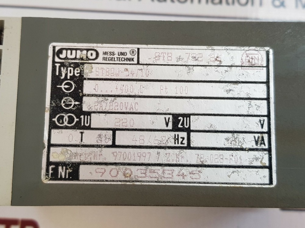 JUMO STB0W-54/10 Temperature Controller 97001997