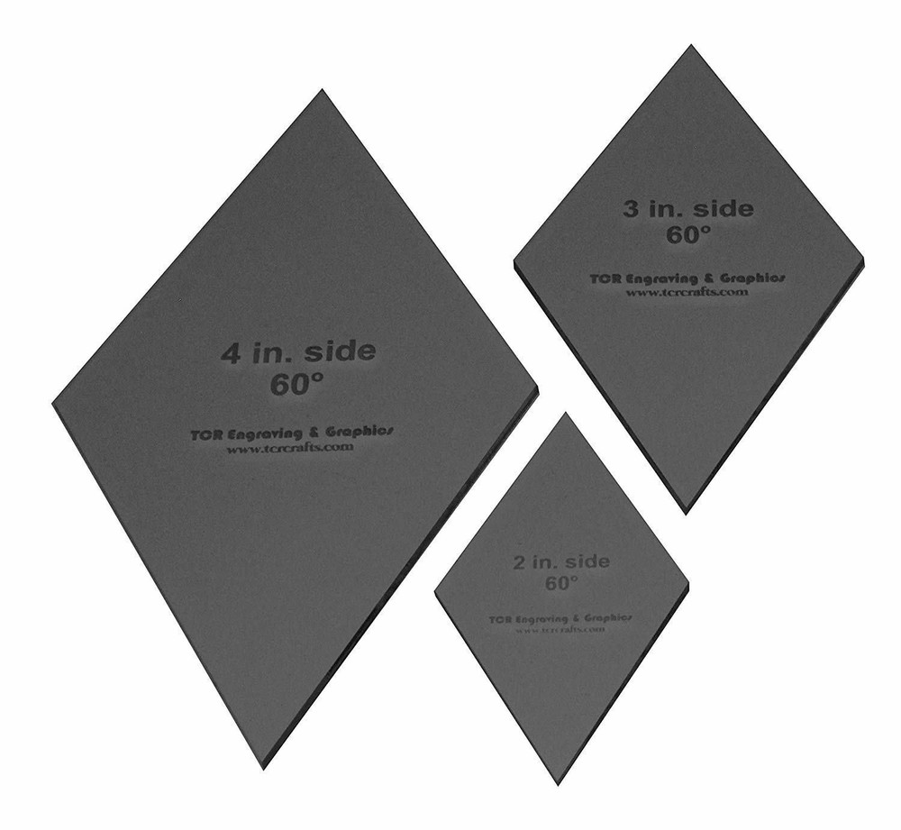 Side Diamond Templates 3 Piece Set 1/8" Thick