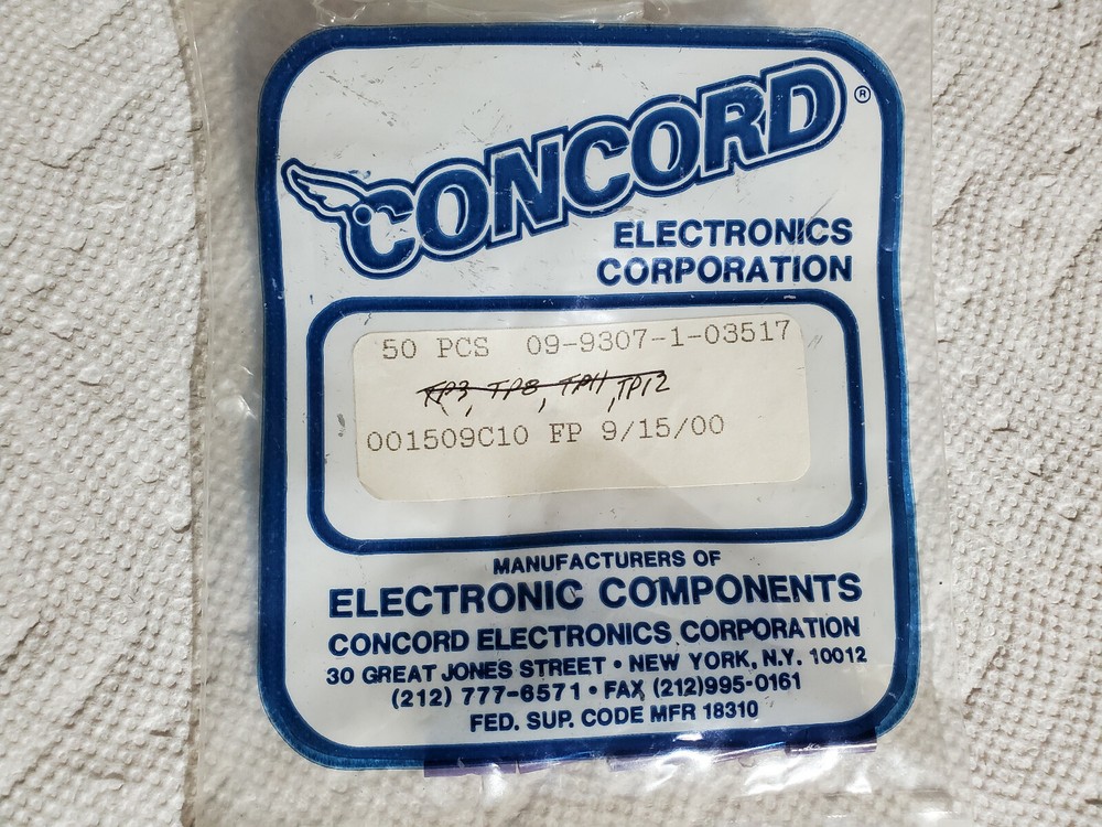 Concord Electronics 09-9307-1-03512 Test Point Jack