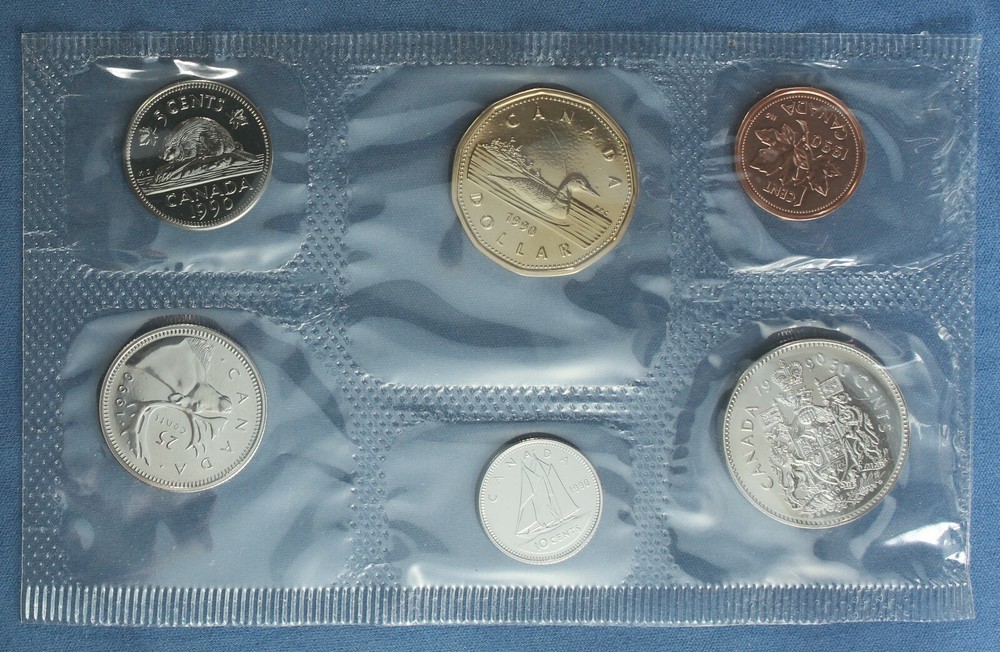 Canada 1990 Uncirculated Mint Set - With Envelope and COA