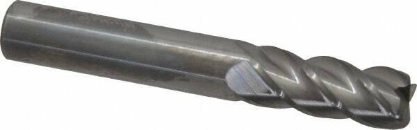 Accupro 3/8" Diam 4 Flute Single End Solid Carbide 0.045" Corner Radius End M...