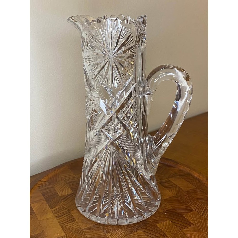 Tall Crystal pitcher vase