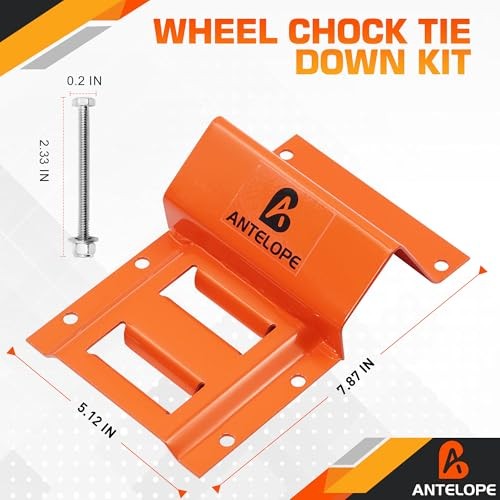 Heavy Duty Wheel Chock Tie Down Kit, 4400lbs Break Strength 6ft - 2 Pack