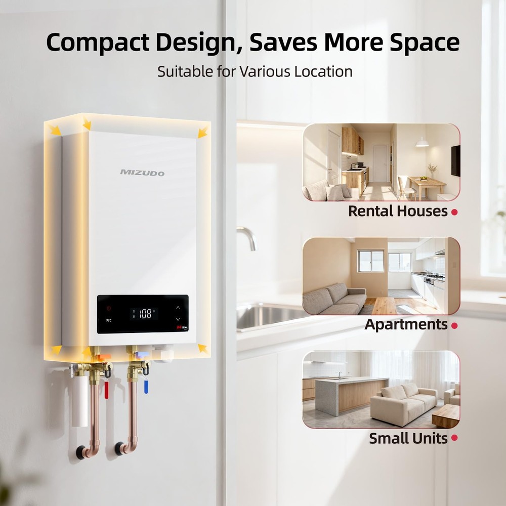 ** NEW Mizudo 11kW 240V Tankless Water Heater | 98% Efficiency | Compact Design