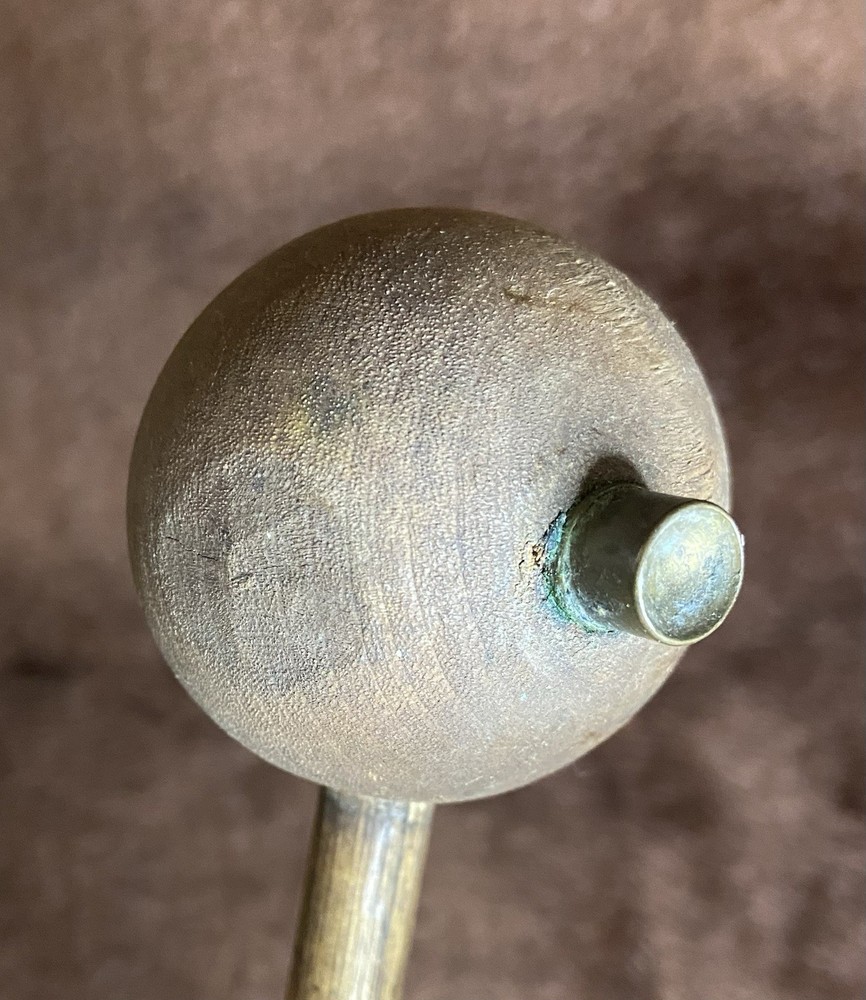 Muzzle Loader Ball Starter Wood, Brass Short Starter Vintage