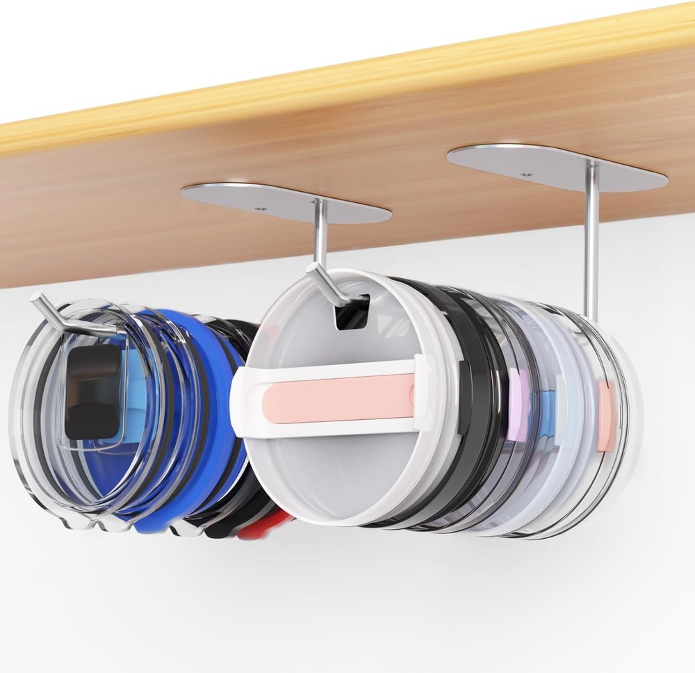 2 Pack Tumbler Lid Organizer, Space Saving Cup Lid Organizer for Yeti/Stanley/Si