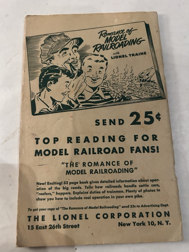 Instructions For Assembling and Operating Lionel Trains - 1951