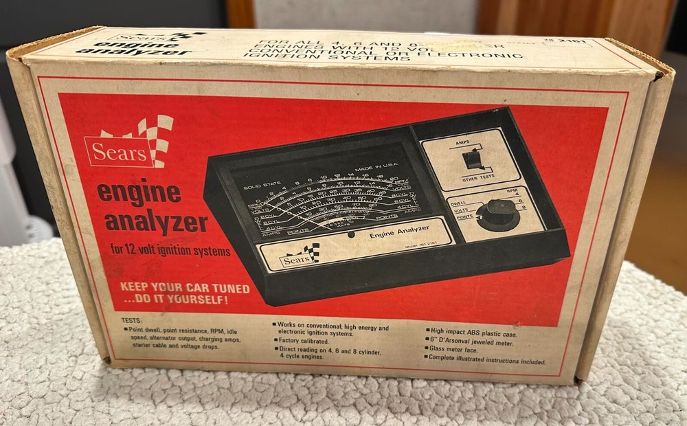 Vintage Sears Solid State Made in USA Engine Analyzer Model 161.2161