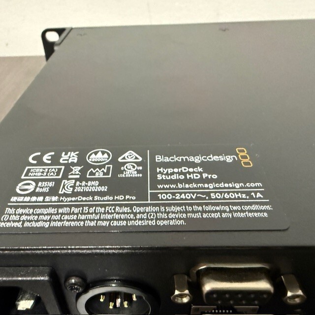 Blackmagic Design HyperDeck Studio HD Pro Recorder (BMD-HYPERD-ST-DFHP)