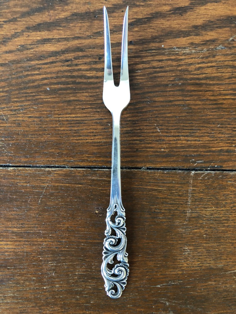 Norwegian 830s Silver Serving Fork by Brodrene Mylius "Tele" Pattern