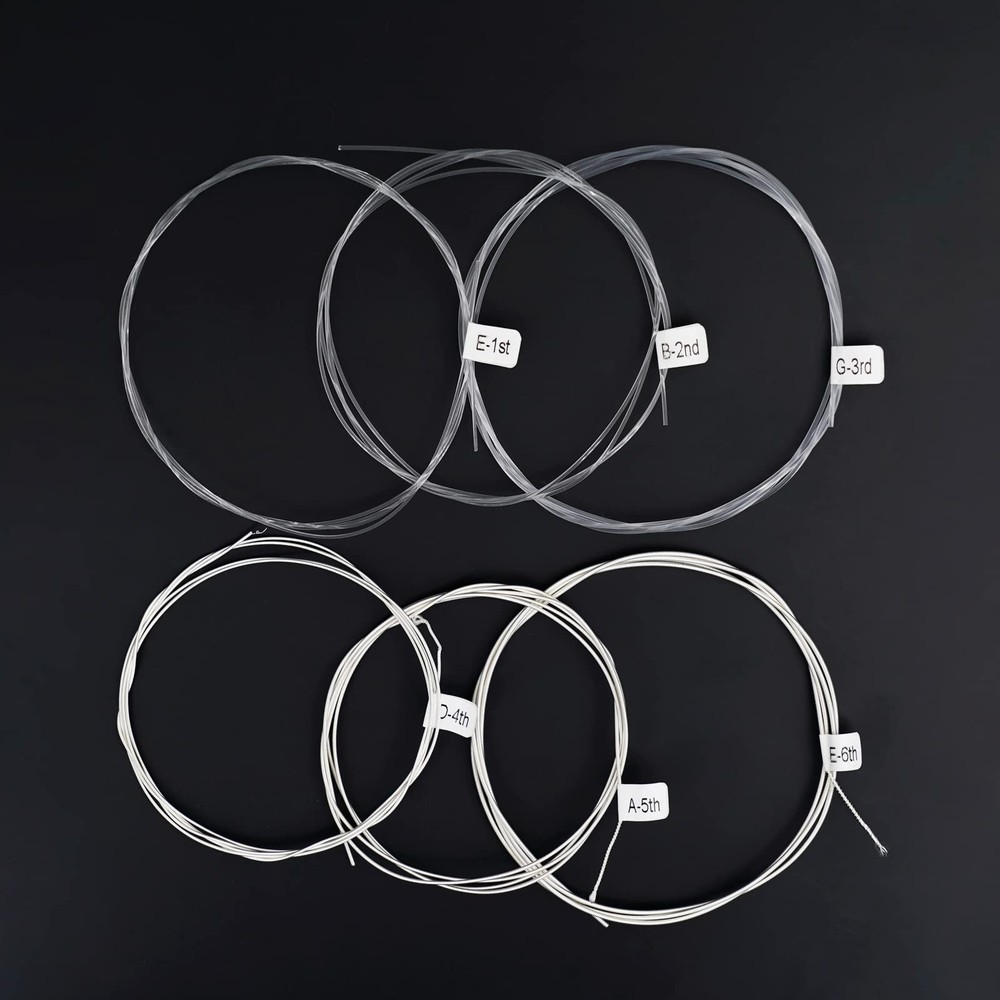 Classical Guitar Strings, Alice 2 Set Classic Guitar 6 Strings Clear Nylon No...