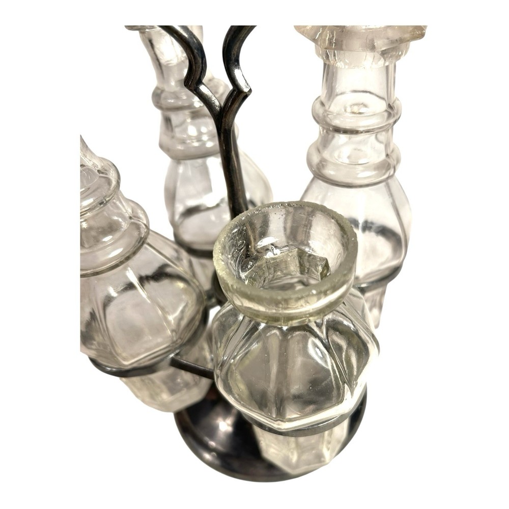 Antique Spinning 4 Piece Condiment Set