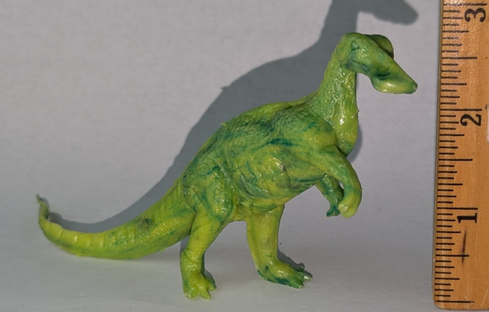 Marx / Superior Trachodon Dinosaur Green Marbled Plastic Prehistoric Playset