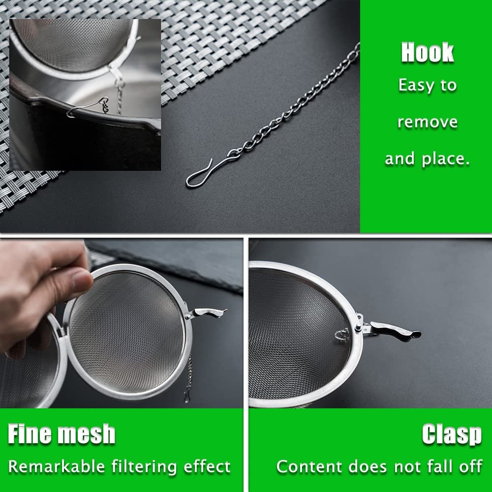 Tea Steeper, 2Pcs Mesh Tea Infuser Premium Tea Filter Tea Interval Diffuser w...
