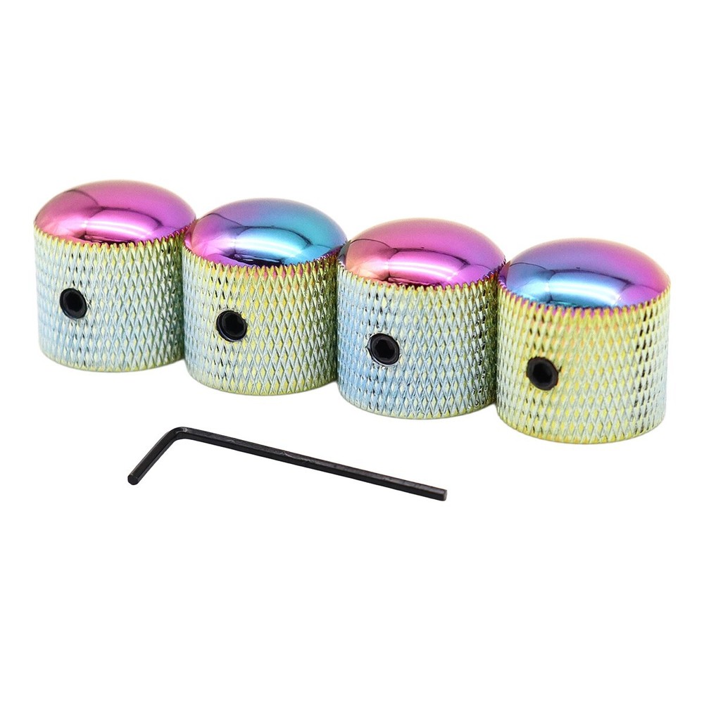 4pcs Metal Multicolor Guitar Knobs Tone Volume Audio Potentiometer Control Knobs