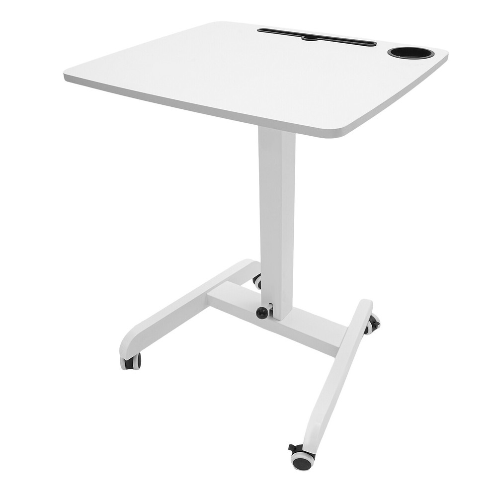 Adjustable Rolling Podium Mobile Standing Laptop Desk Presentation Lectern Table