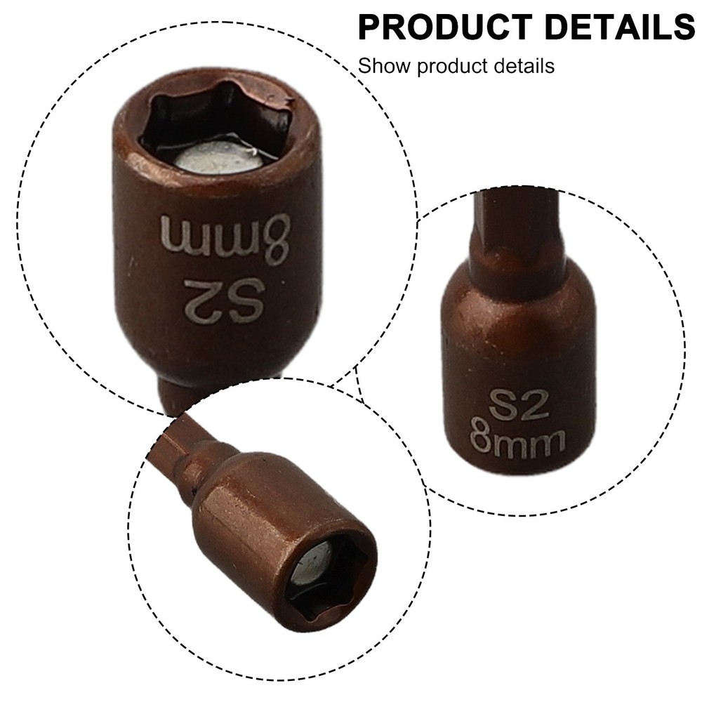 Long Lasting Hex Shank Driver Adapter Socket Tool Magnetic Nut Screwdriver