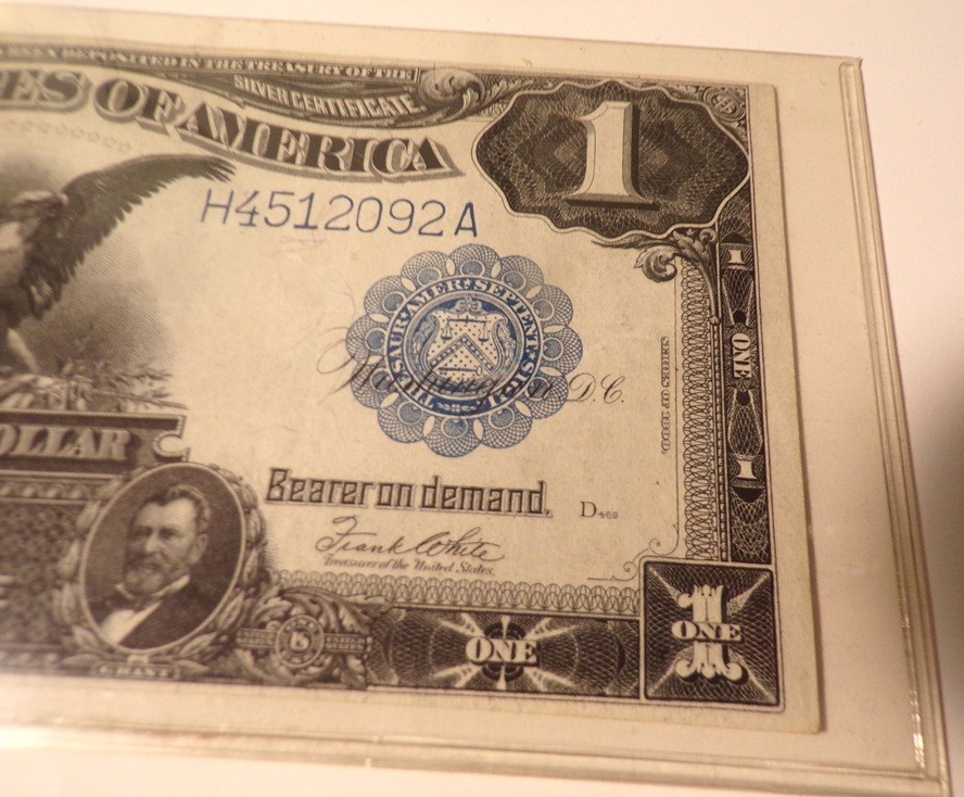 1899 $1 Large Size Black Eagle Silver Certificate Choice Crisp Uncirculated