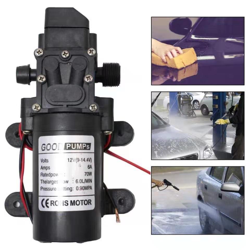 12V Water Pump 130PSI Self Priming Diaphragm High Pressure Automatic Switch