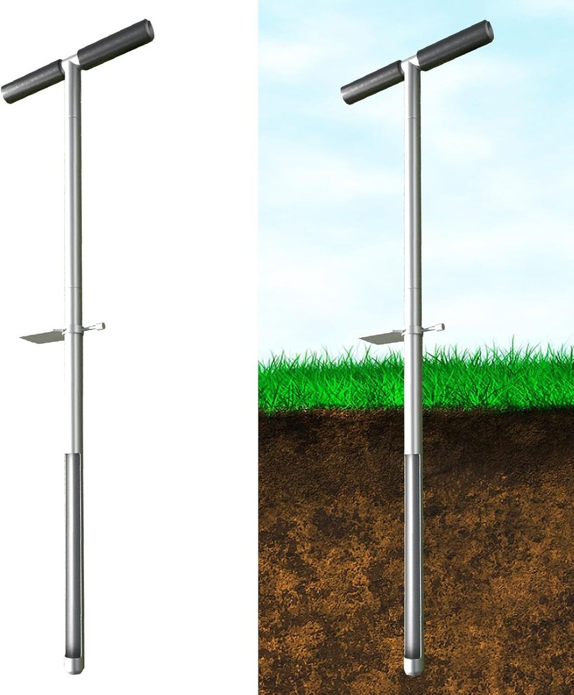36” Soil Sample Probe Stainless Steel T-Handle Soil Sample Test Kit