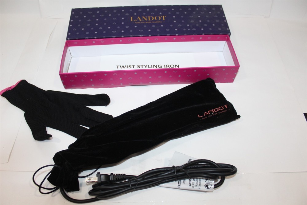 Twist Straightener Styling Iron with 4 Temperature Settings Includes Storage Bag