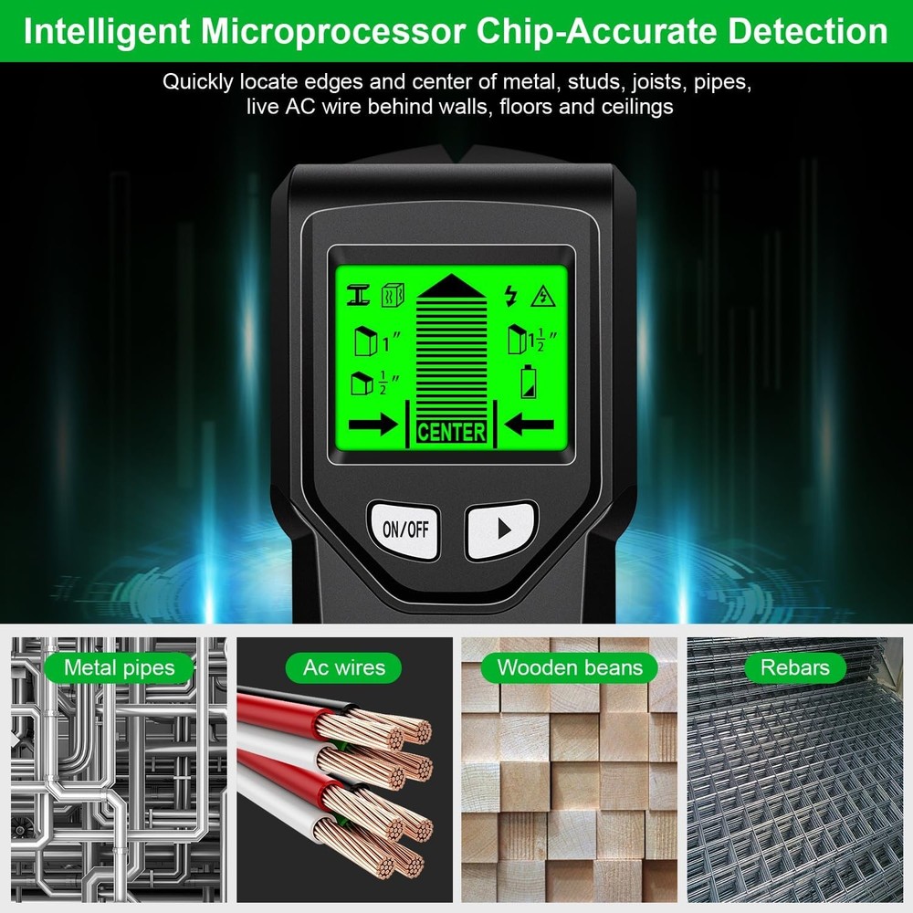 Stud Finder Wall Scanner 5 in 1 Tool with LCD Display for Home Projects