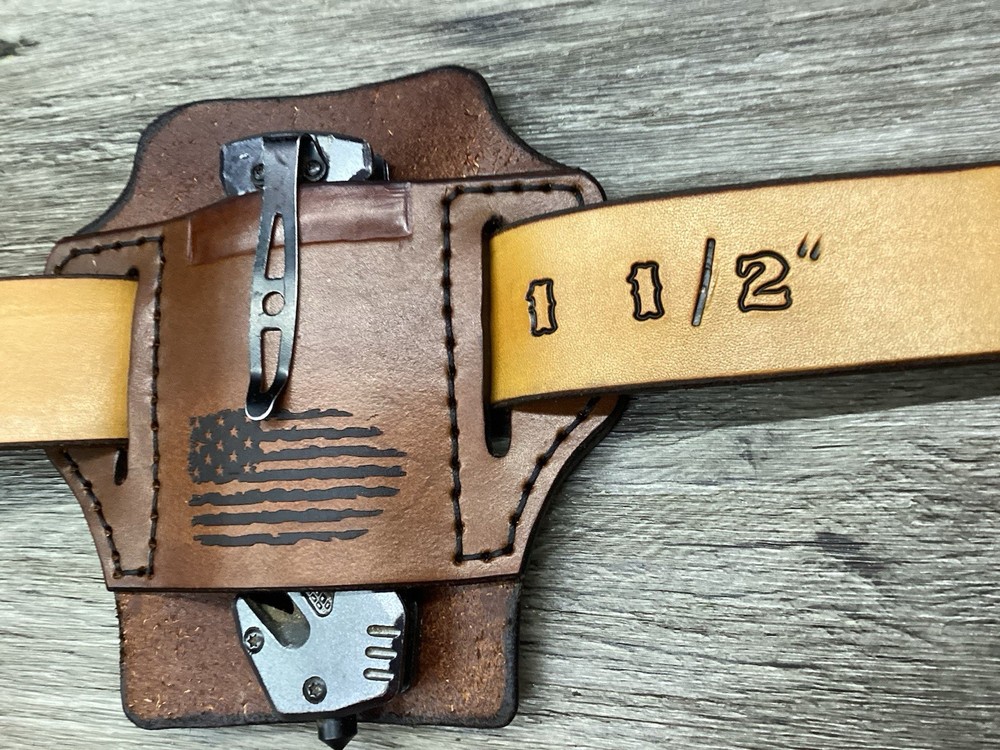 Leather Folding Clip Knife Sheath (Sheath Only)