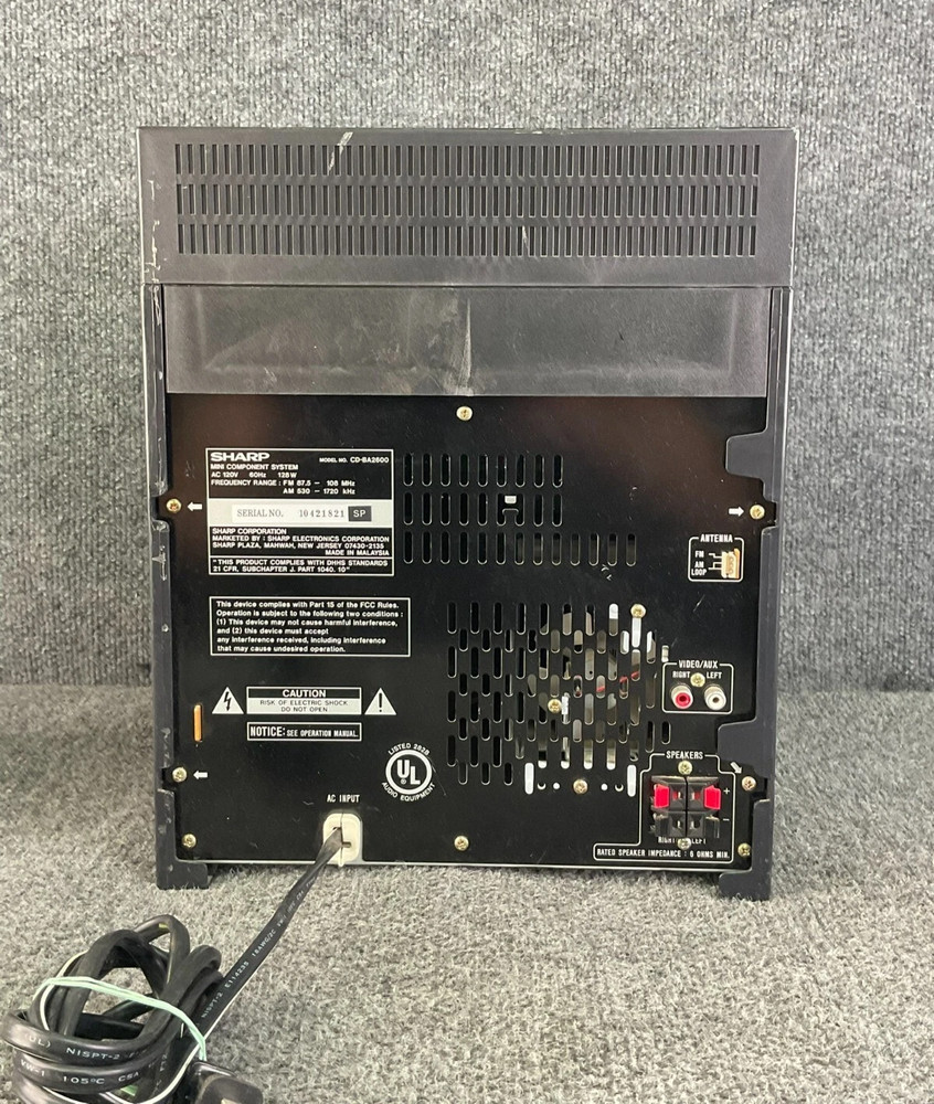 Sharp CD-BA2600 Best Mini Component AM / FM System 3-Disc Changer + Dual Cassett