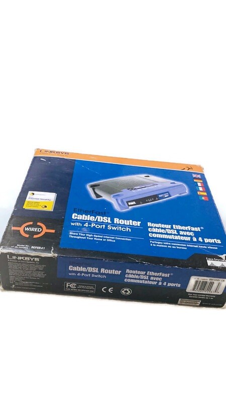 Cisco Linksys EtherFast Cable/DSL Router with 4-Port Switch Model BEFSR41 NIB